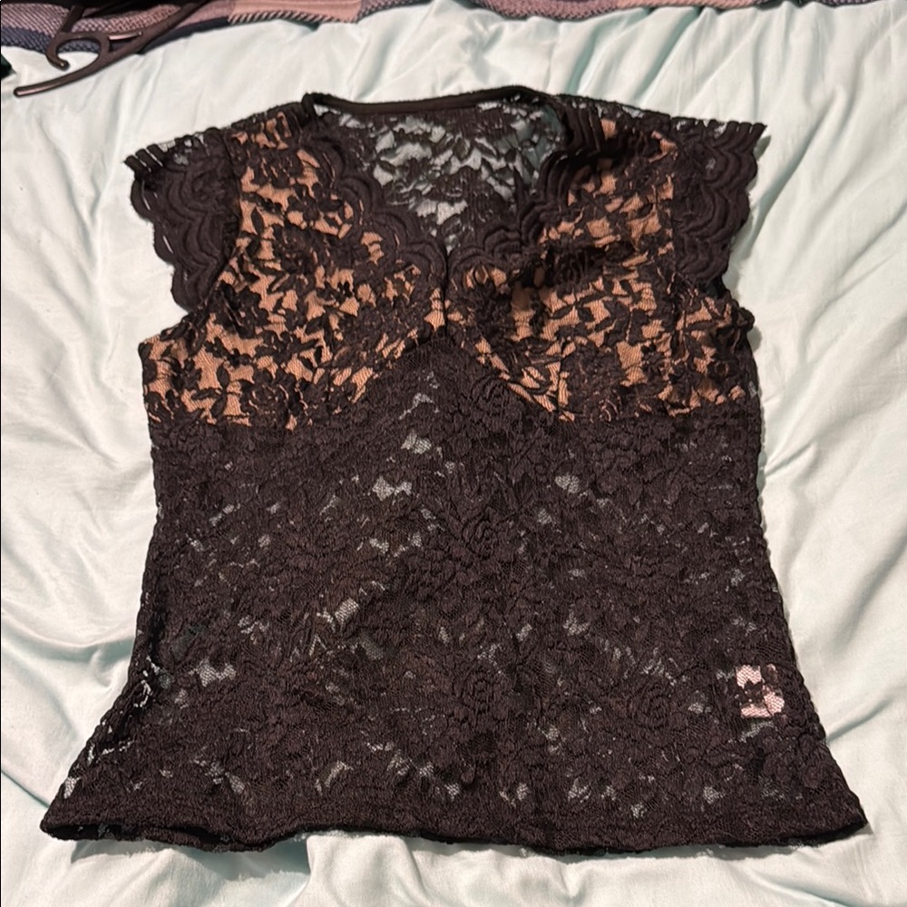 Elegant Black Lace Top